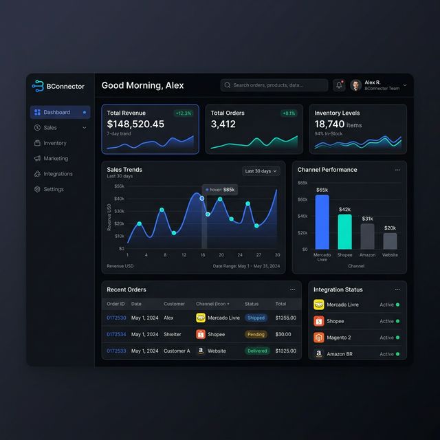 BConnector Dashboard White Label